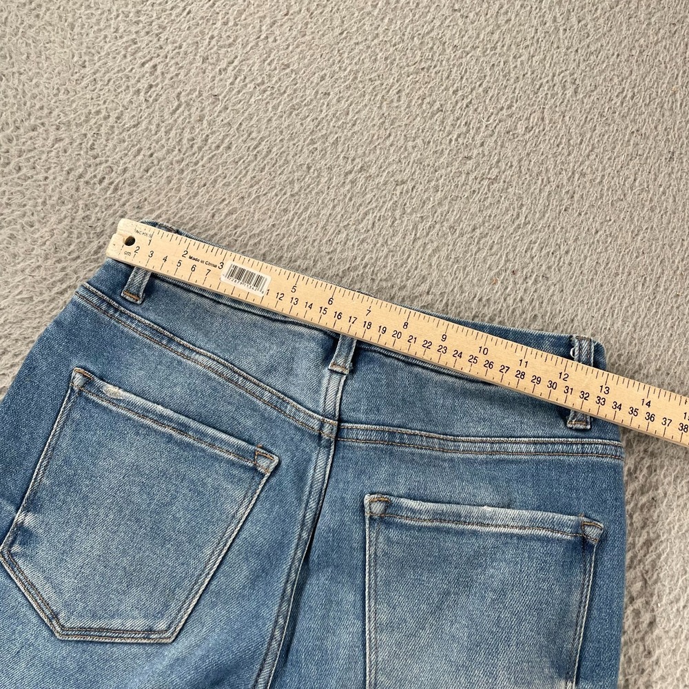 Flying Monkey Slim Straight Jeans Size 26 High Rise Medium Blue Stretch Poised - Picture 7 of 9